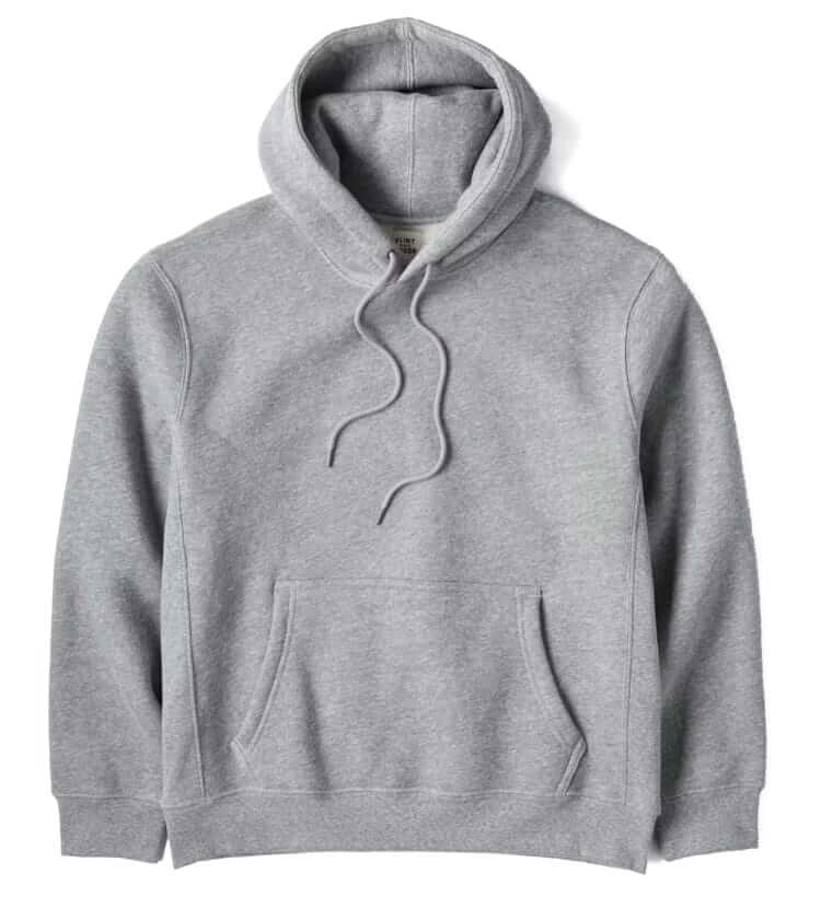 flint and tinder 10-year pullover hoodie in mid heather grey
