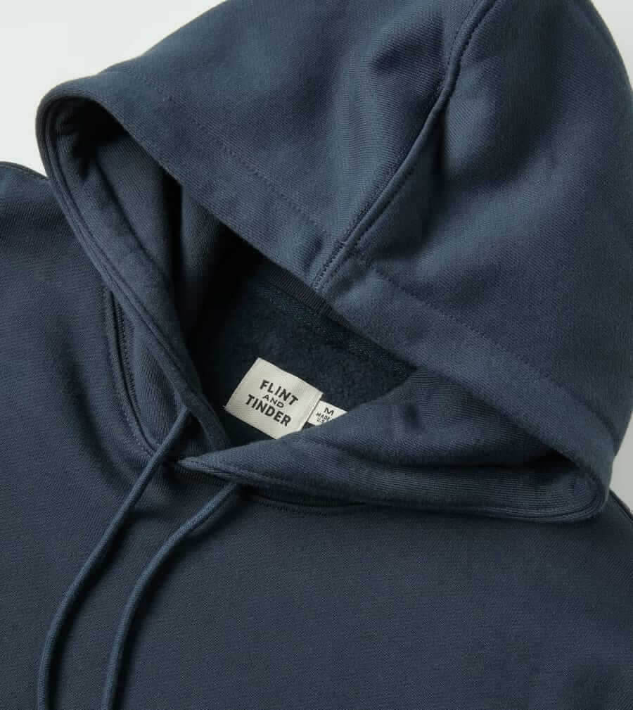 flint and tinder 10-year pullover hoodie in navy