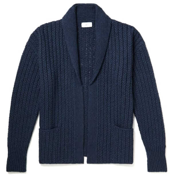 Mr P. Button-Less Crochet Shawl Collar Cardigan