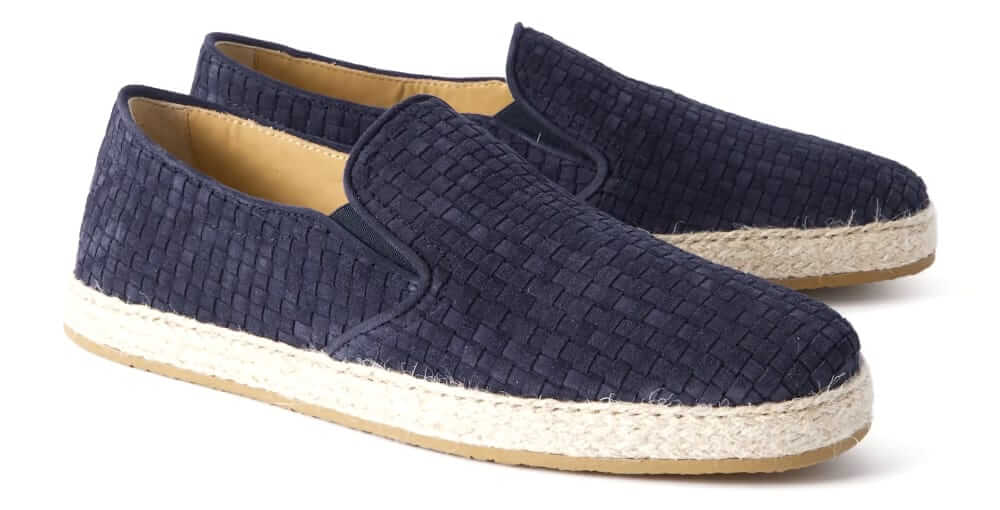 Brunello Cucinelli Woven Suede Espadrille