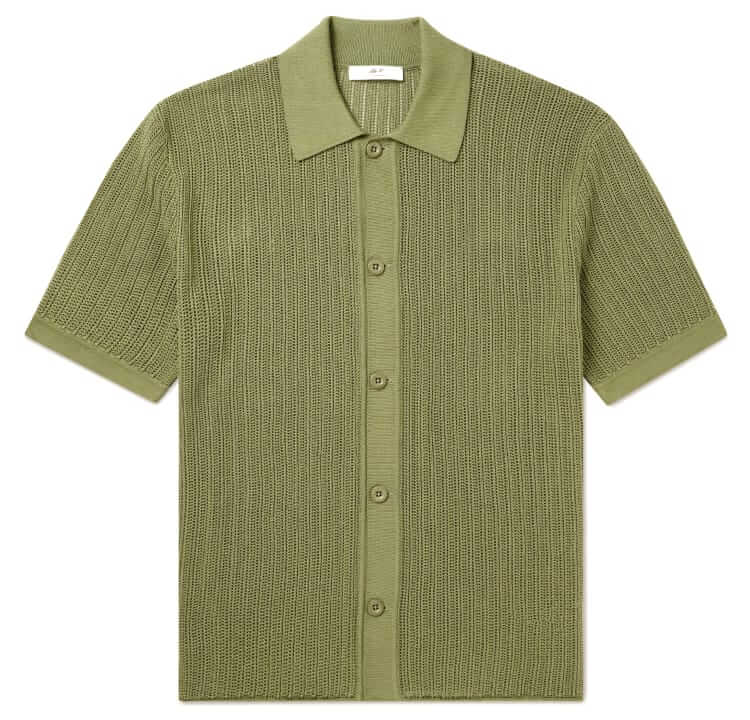 Mr P. Crochet-Knit Shirt