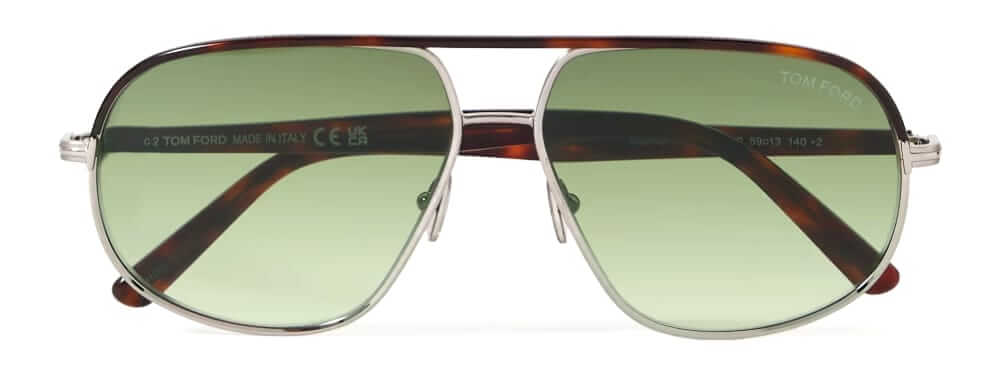 Tom Ford Silver and Tortoiseshell Aviators