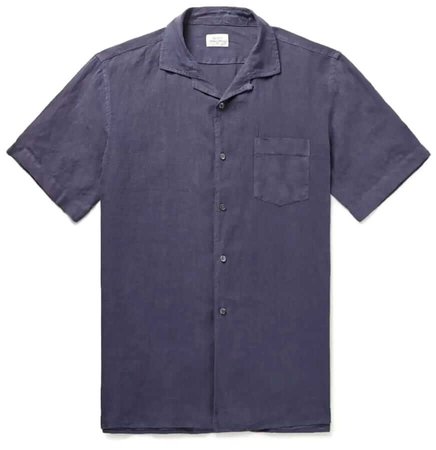 Hartford Linen Camp Collar Shirt