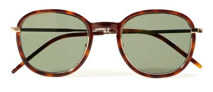 Saint Laurent Eyewear Round-Frame Tortoiseshell Acetate Sunglasses