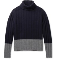 MP Massimo Piombo Color-Blocked Roll Neck