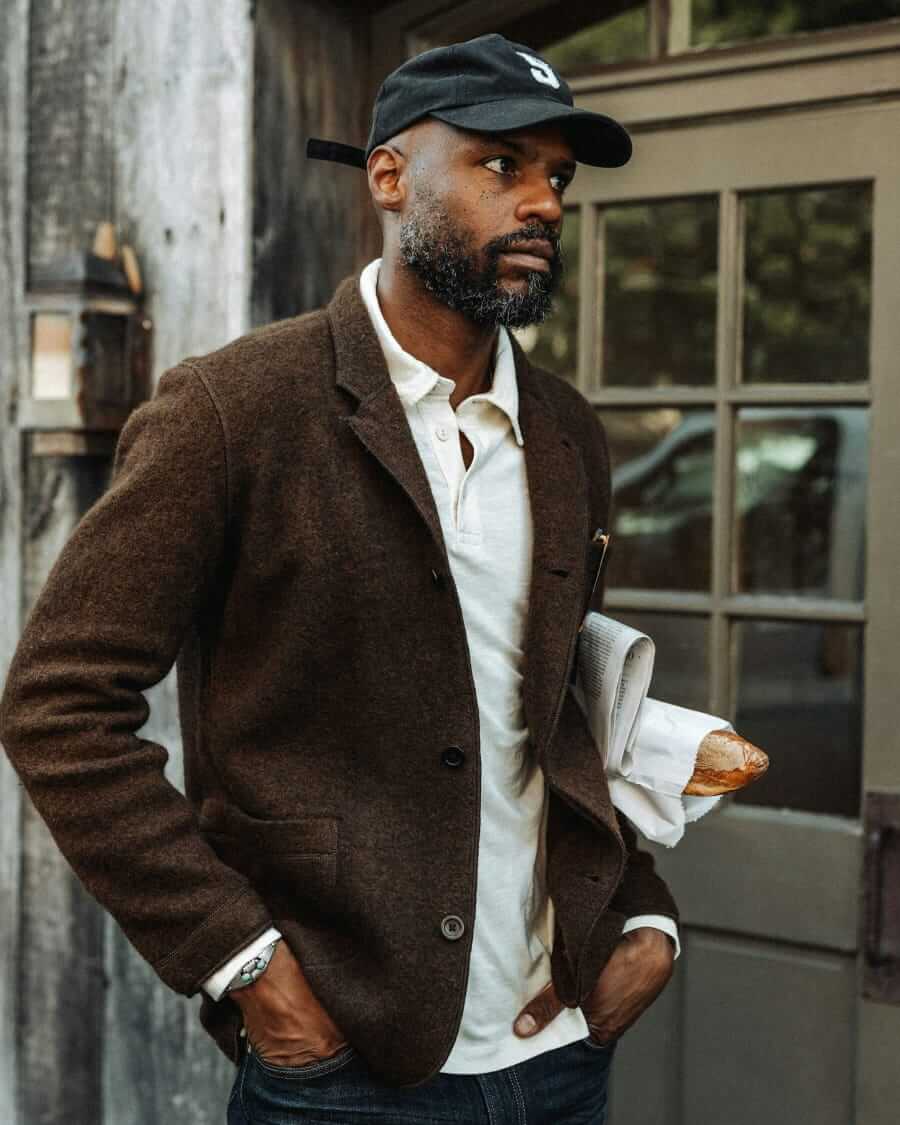 flint and tinder boiled wool blazer outfit