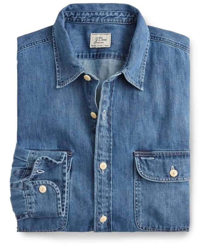 J.Crew mid-weight denim workshirt