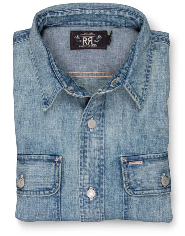RRL Lot-93 indigo denim workshirt