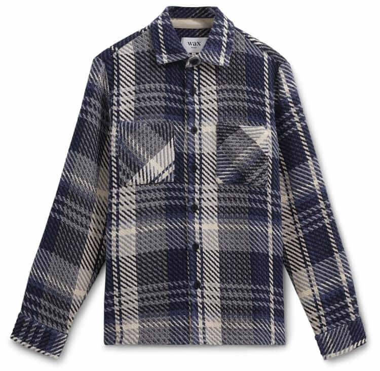 Wax London Whiting flannel overshirt