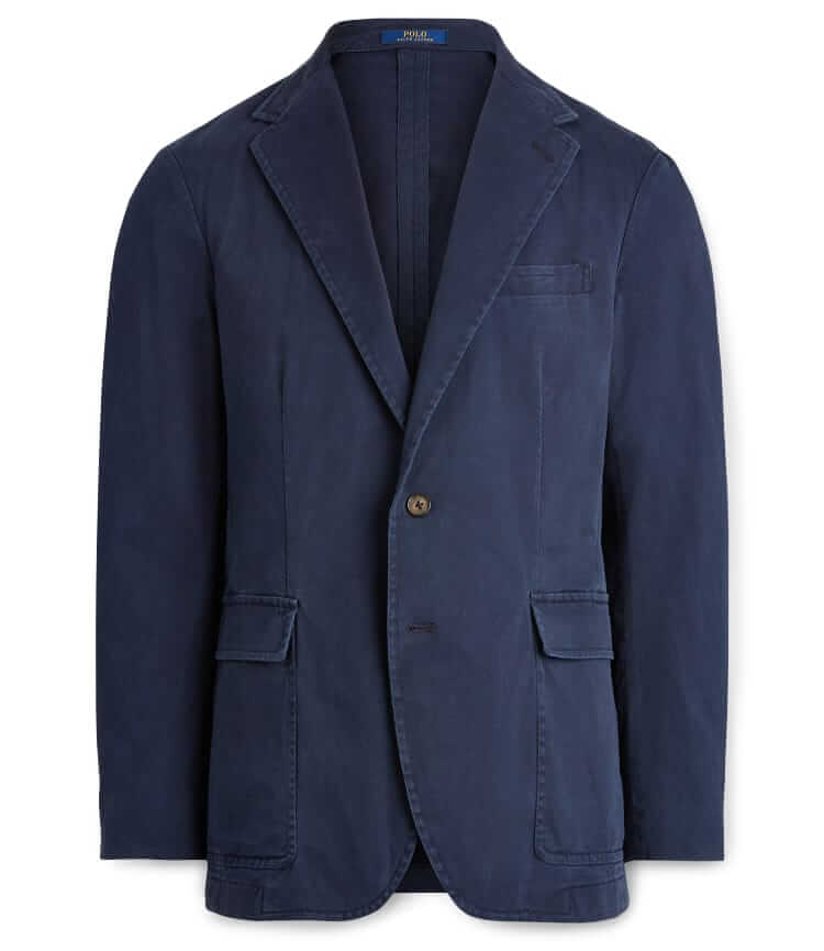 polo ralph lauren unstructured chino navy blazer