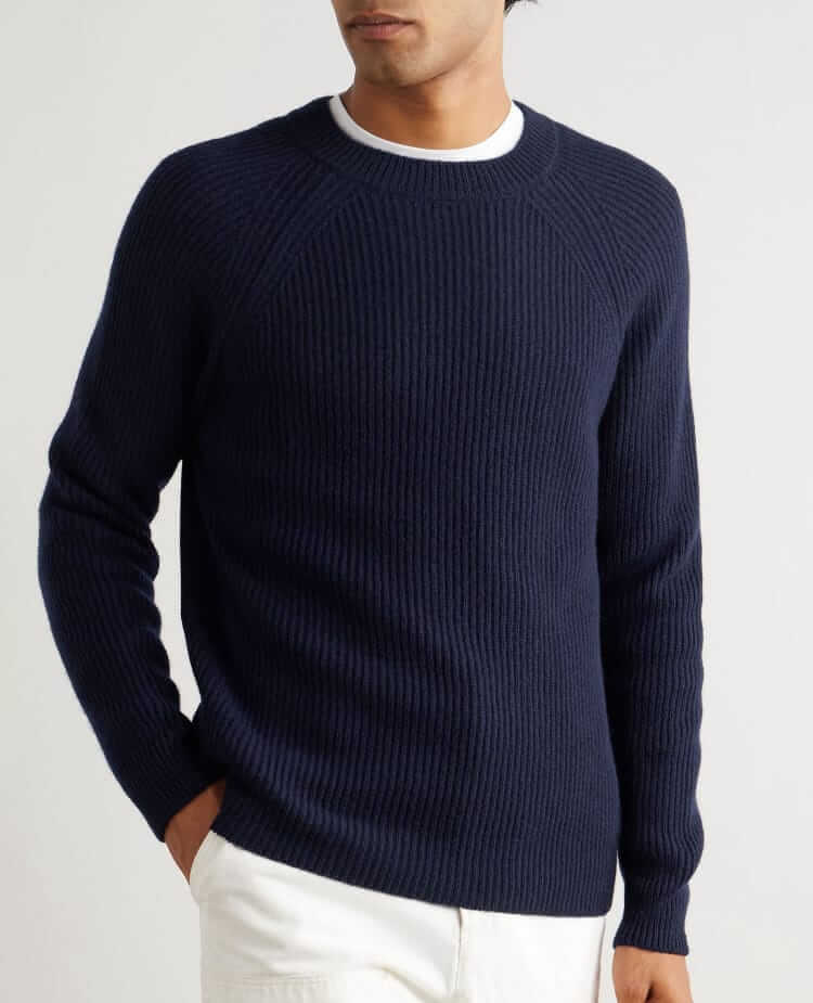 incotex zanone ribbed virgin wool sweater