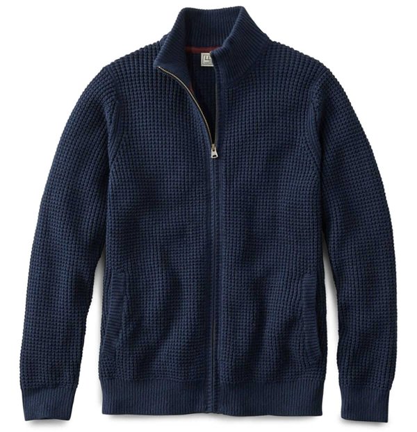 L.L. Bean Organic Cotton Zip-Up Cardigan