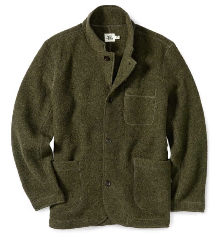 flint and tinder boiled wool chore jacket
