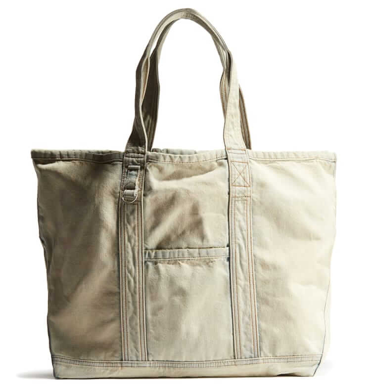 h&m washed denim tote