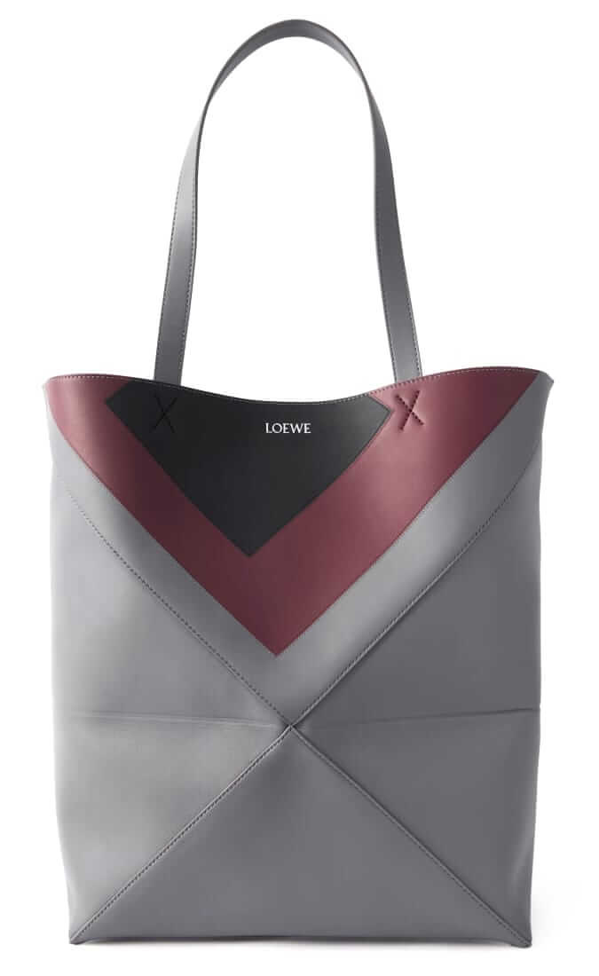 loewe albers puzzle fold paneled leather tote bag