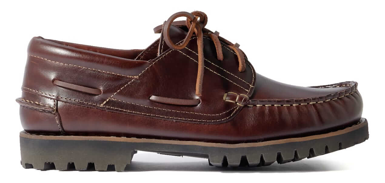 mr p leather boat shoe