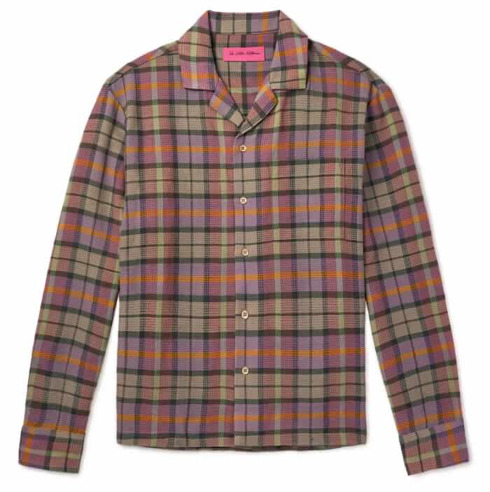 The Elder Statesman Burnout camp collar shirt