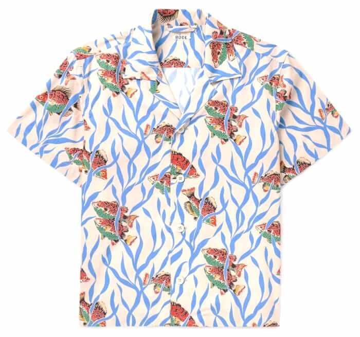 BODE Swimmers camp-collar shirt