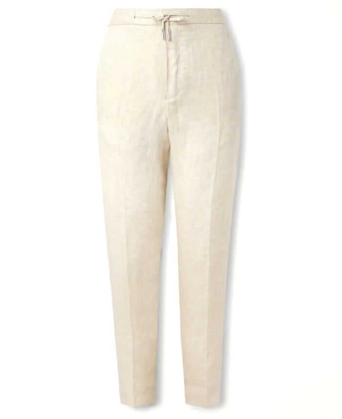 Mr P. James linen-twill drawstring suit pant