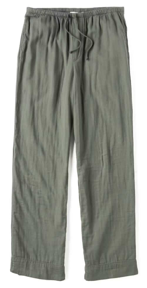 save khaki triple gauze pant