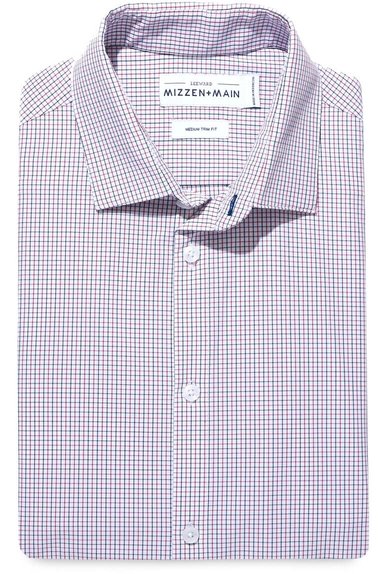 Mizzen+Main Finch Red and Blue Tattersall Shirt