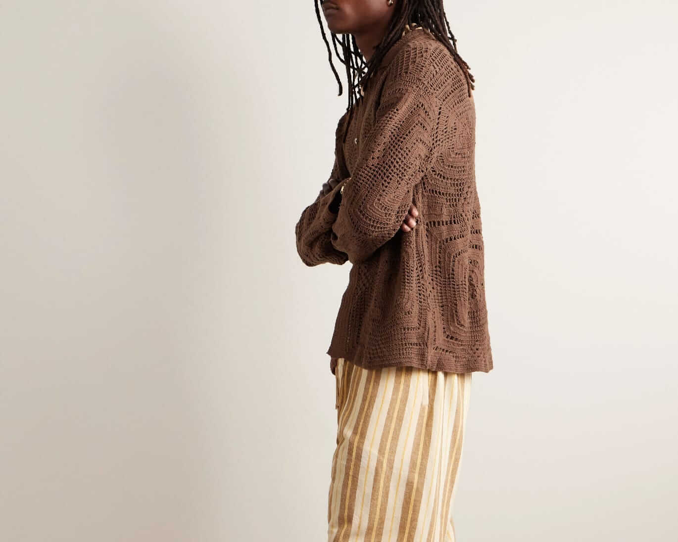 BODE Crocheted Cotton Shirt