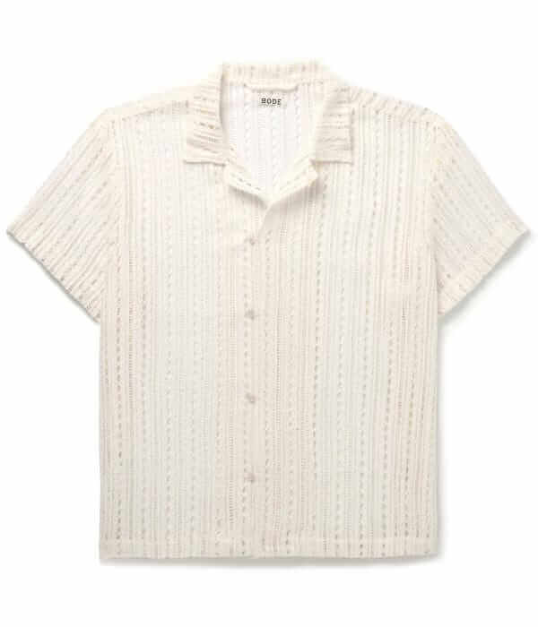 BODE Meandering cotton lace shirt