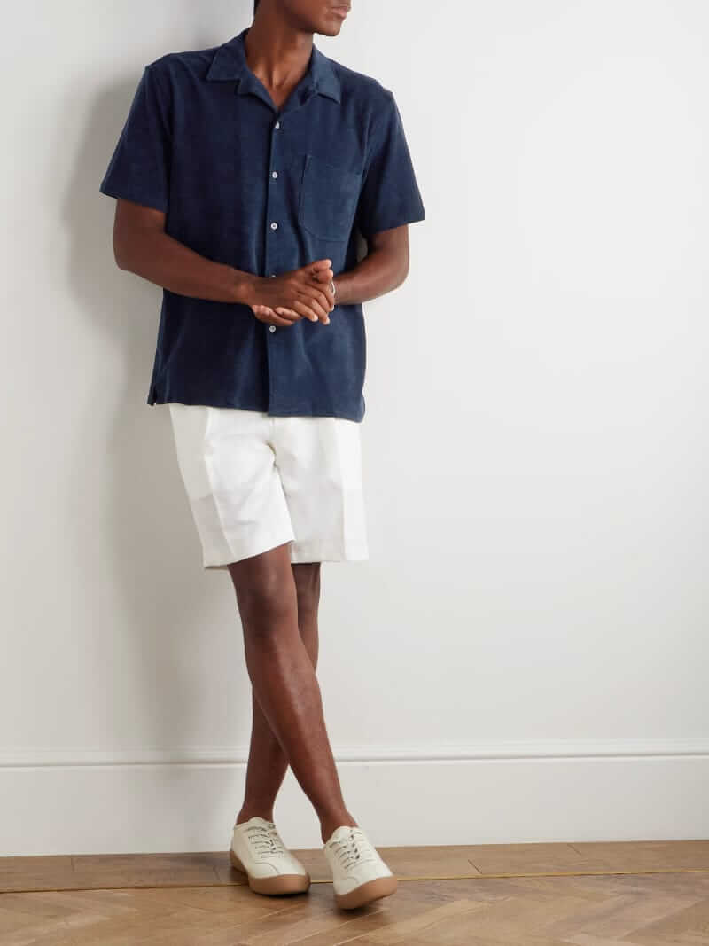 richard james camp-collar terry button-down