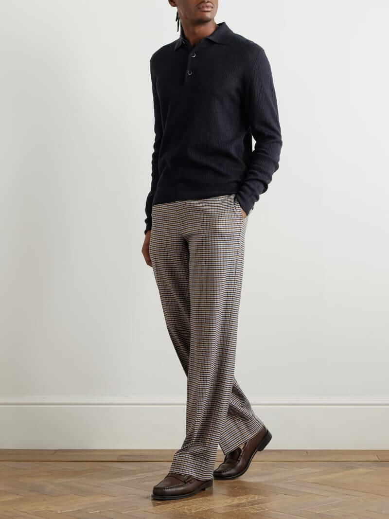 Barena Cotton-linen polo shirt