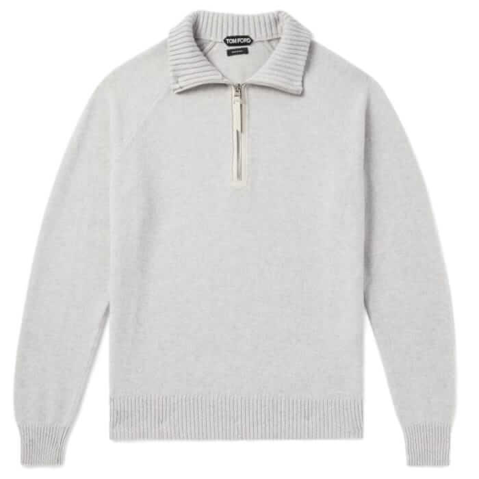 TOM FORD Cashmere half-zip sweater