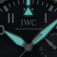 IWC Super-LumiNova luminescent watch face