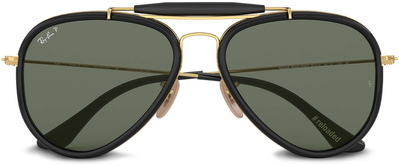 Ray-Ban Outdoorsman Reloaded Gold with Black Sunglasses
