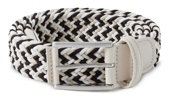 Andersons Suede-Trimmed Woven Elastic Belt