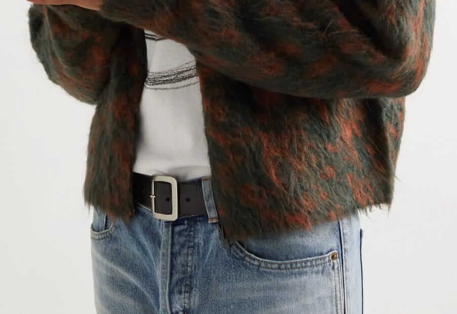 RRL Hand-Burnished Leather Belt