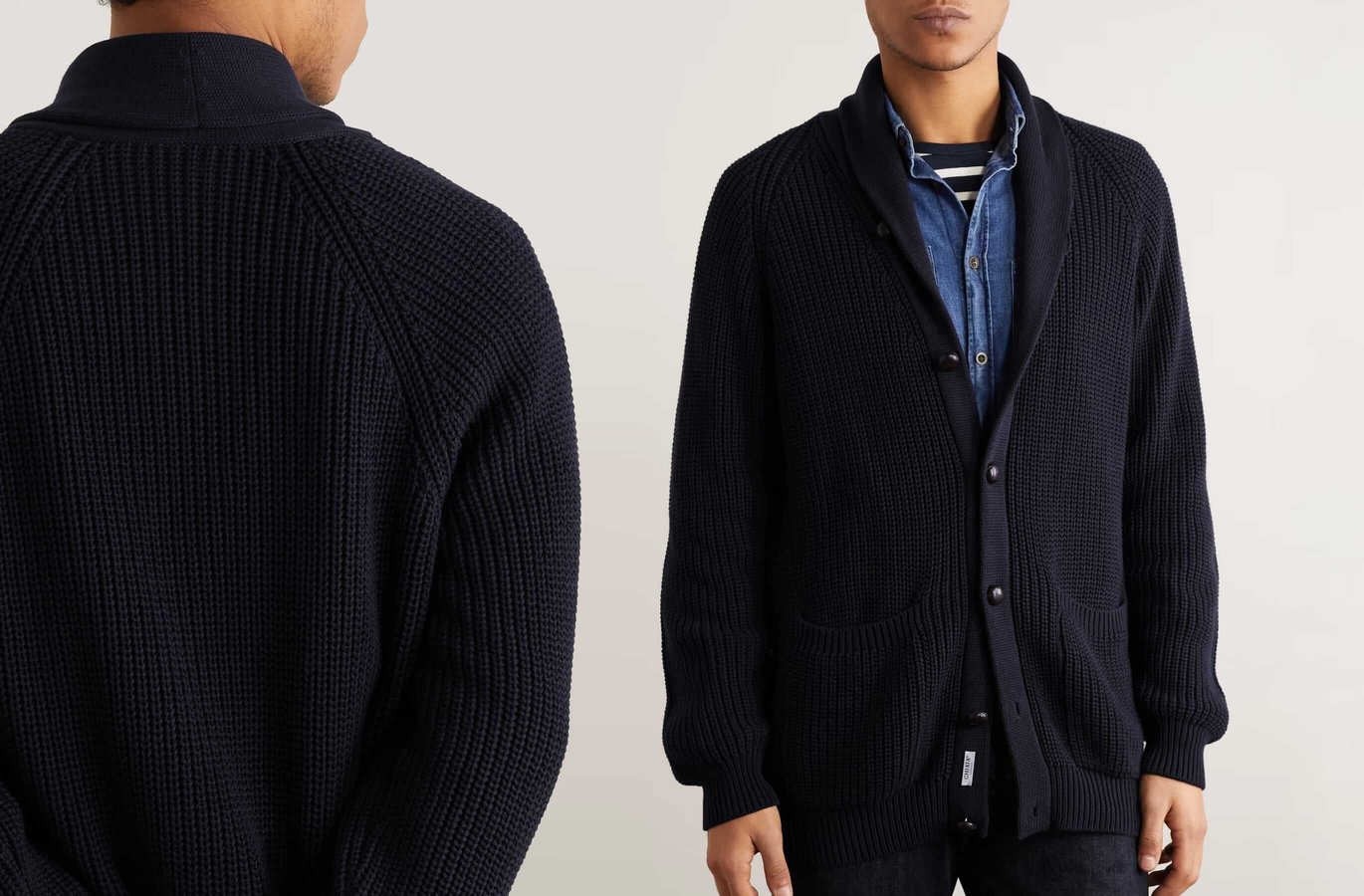 Ghiaia Shawl-Collar Cotton Cardigan