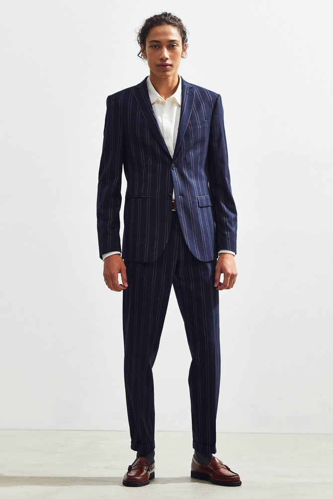 Urban Outfitters Pinstripe Relaxed Fit Blazer