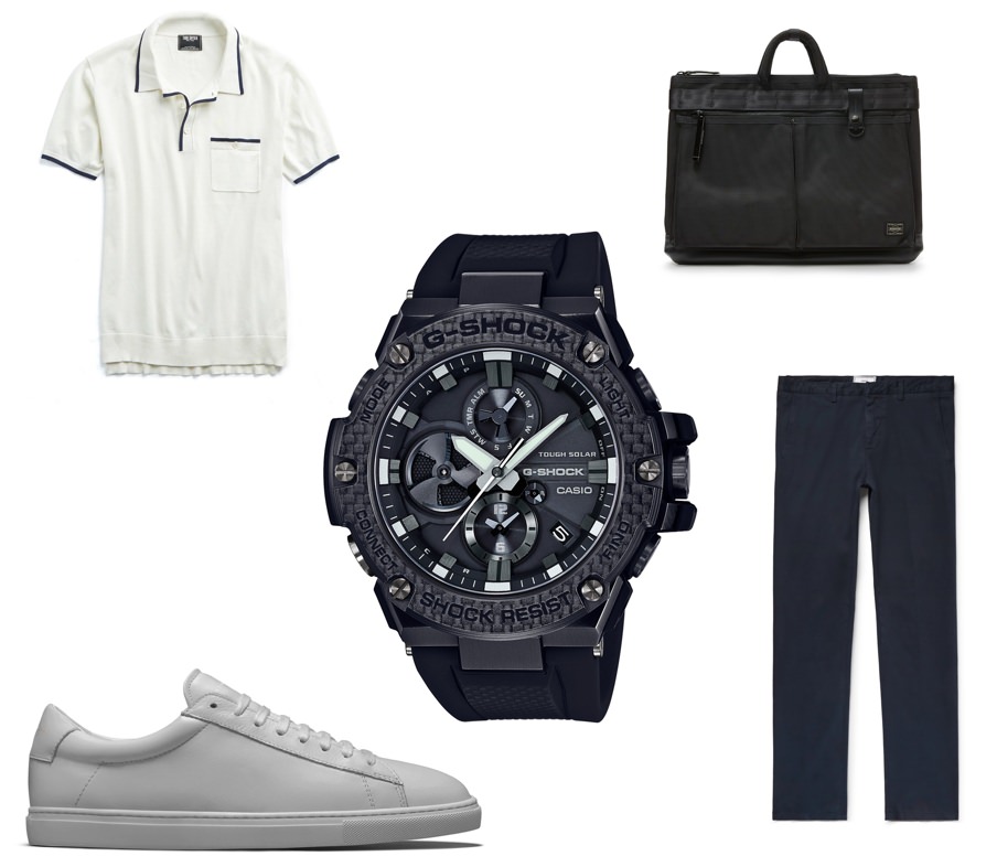 What to wear with the G-SHOCK G-STEEL GSTB100X-1A timepiece at the office