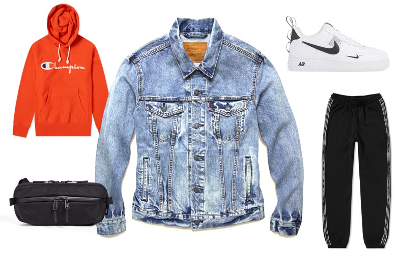 Men's fall weekend off-duty outfit