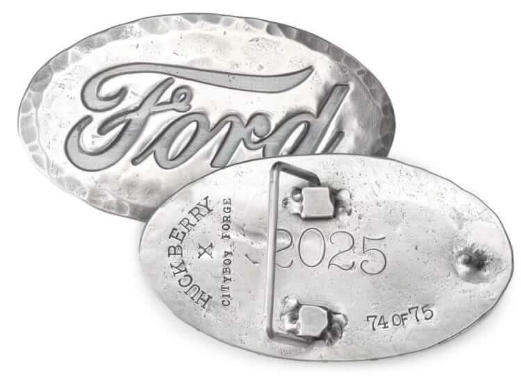 Huckberry x Ford Hand-hammered belt buckle