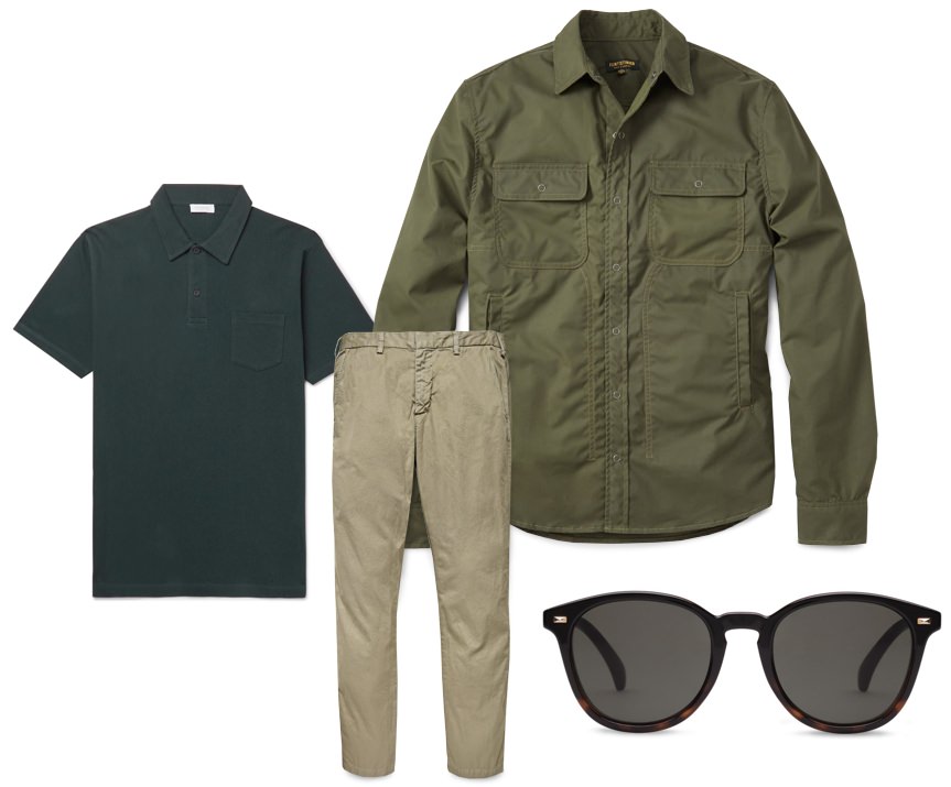 Military inspired men's outfit inspiration