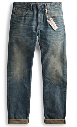 RRL Hand-Distressed American Denim Jeans