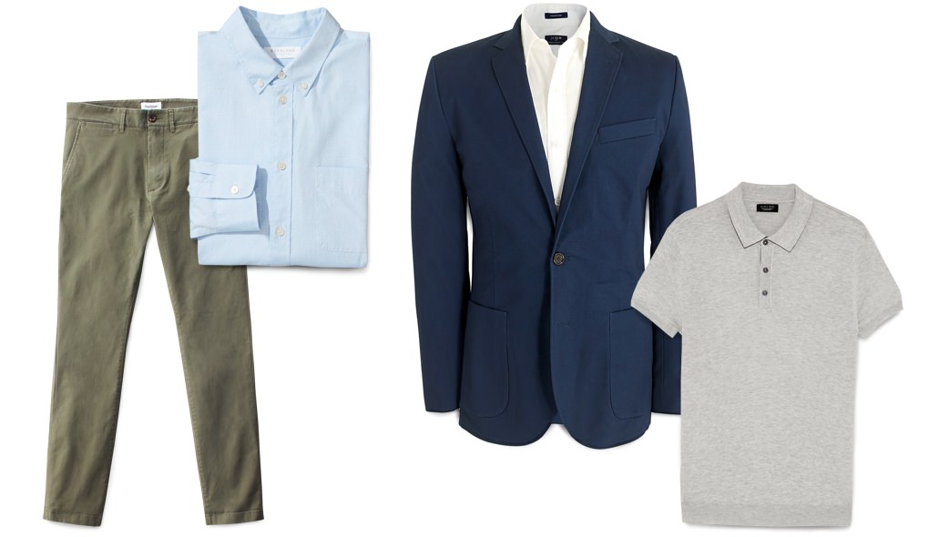 Creative or casual office men's interview outfit