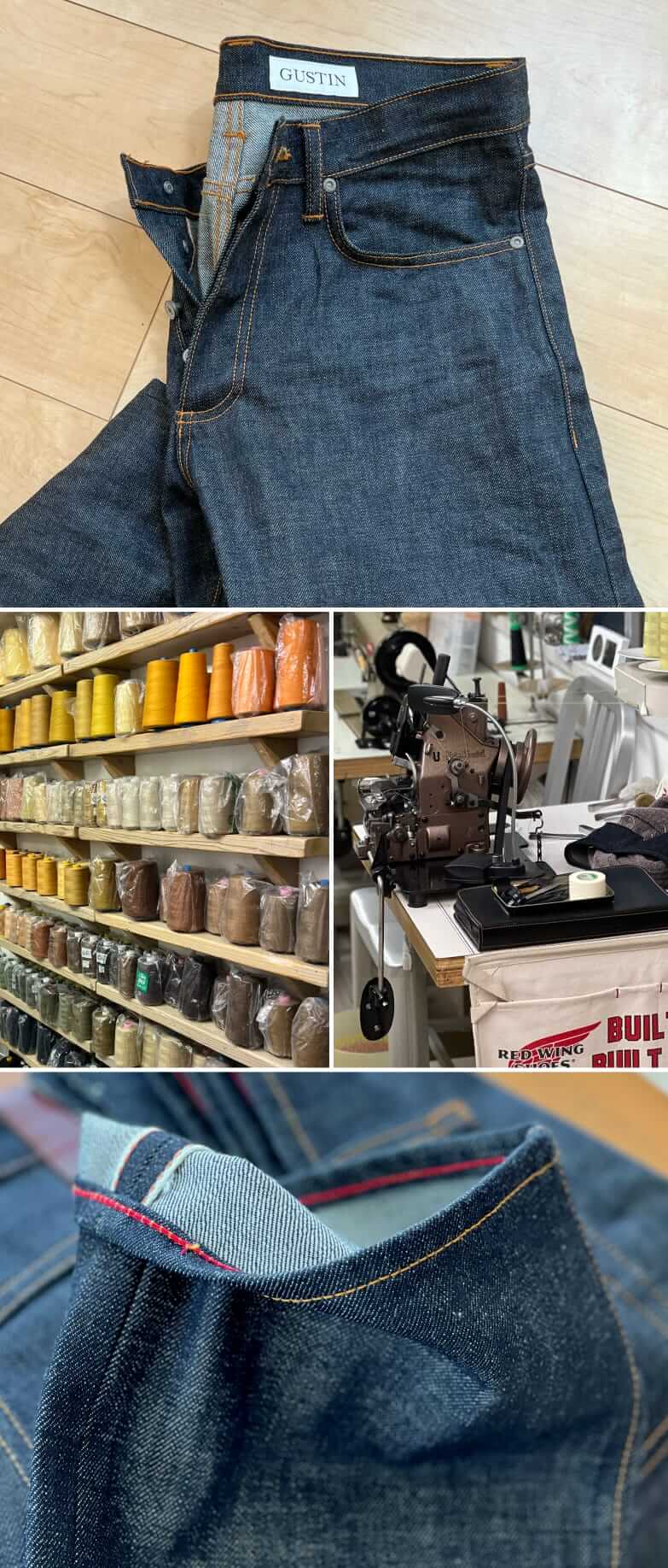 Gustin #75 okayama standard straight-leg jean break-in experience