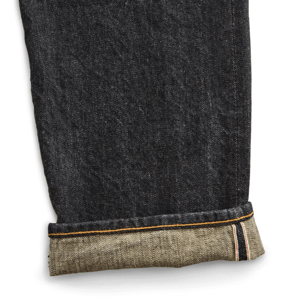 Selvedge denim material close-up