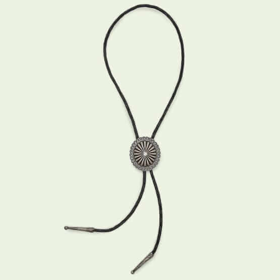 RRL Braided leather bolo tie