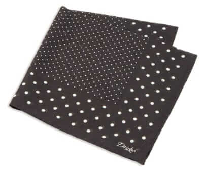 Drake’s Spots wool-silk pocket square
