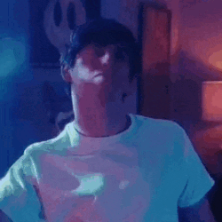 Man spraying cologne animation