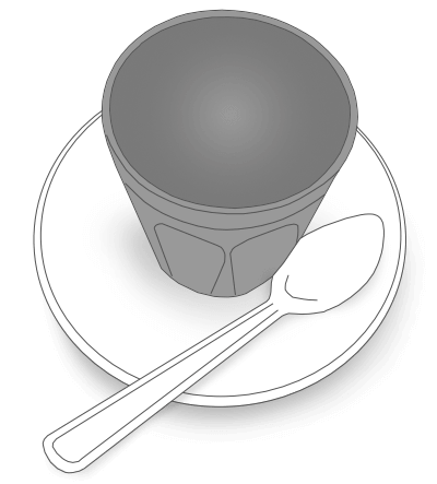 Cortado coffee illustration