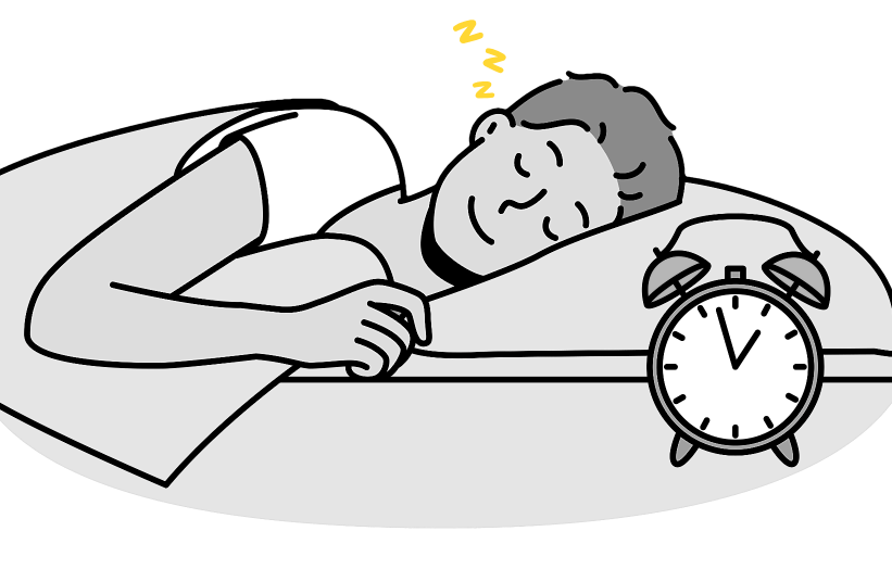 Man sleeping illustration