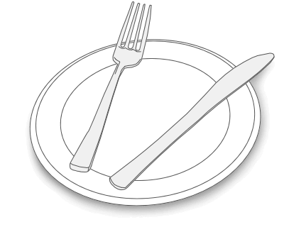 Plate of food illustration